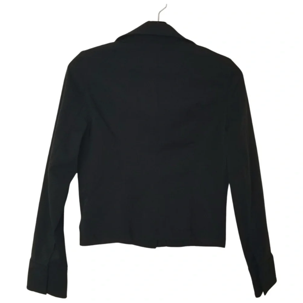 🇫🇷 Y2K Black Military Jacket Size Small - Picture 9 of 9